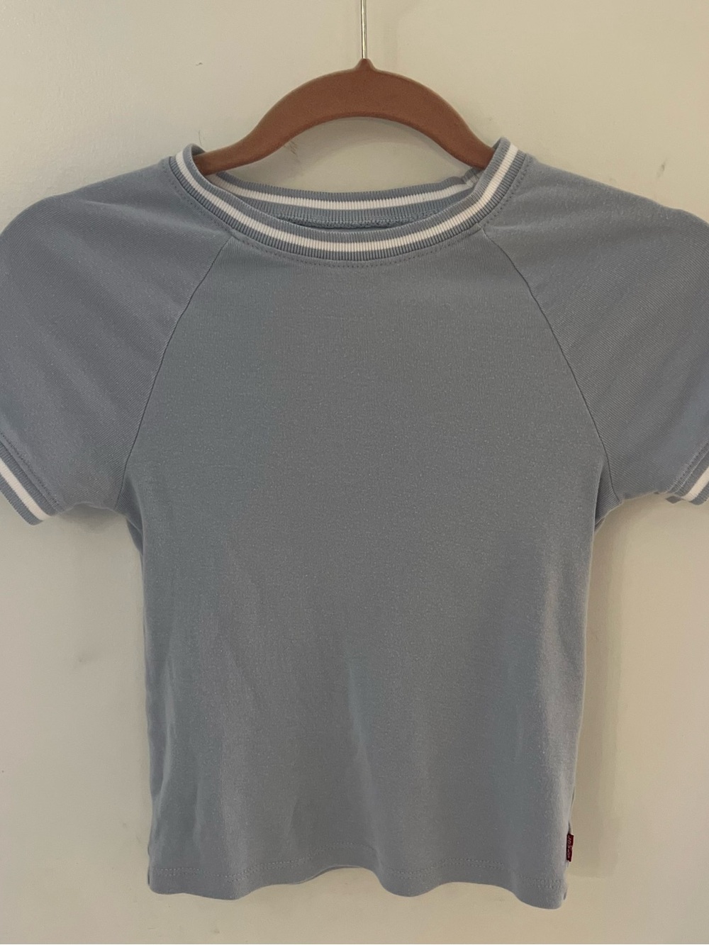 Levi's Light Blue Short Sleeve Ringer Tee with White Trim